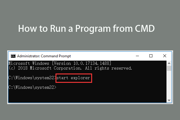 how to run a program in command prompt windows 10