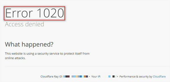 How To Fix Error 1020: Access Denied By Cloudflare