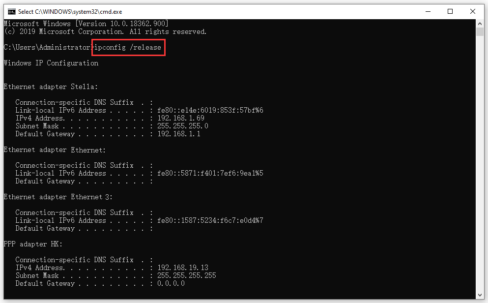 windows command mac address