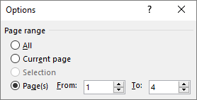 select the page you want to convert to PDF