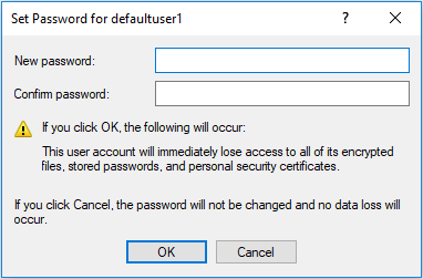 set password for Windows 10