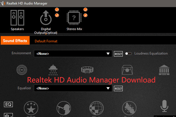 Realtek Hd Audio Manager Download For Windows 10 11