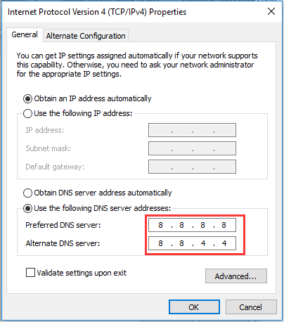 DNS change