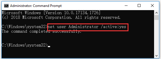 create a new Administrator account