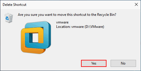 Click Yes