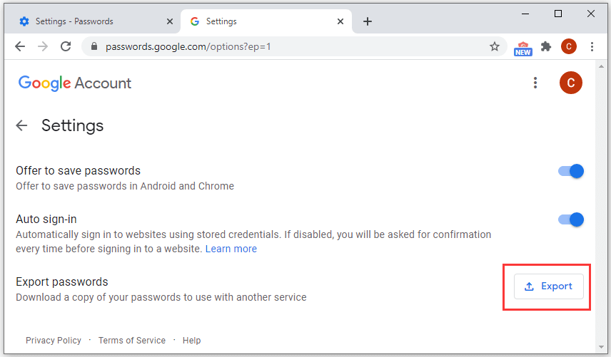 export chrome passwords export chrome passwords