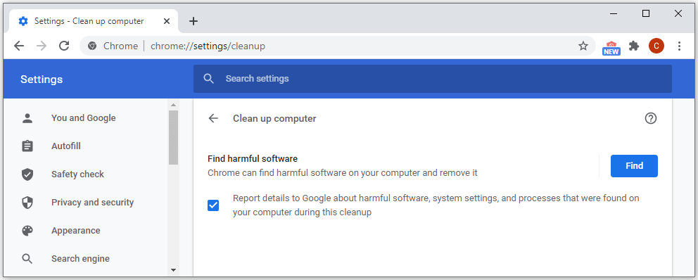 Google Chrome Virus Scan