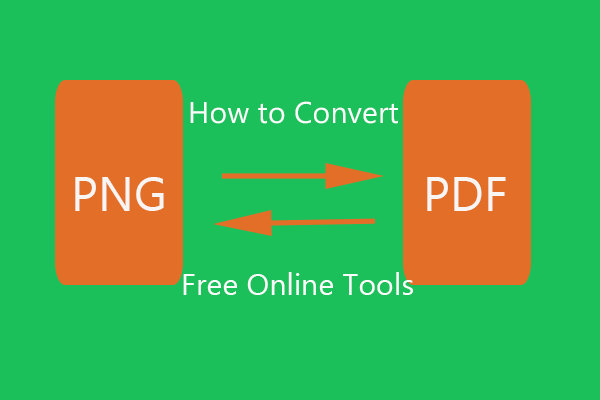 convert PNG to PDF or PDF to PNG
