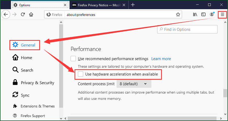 Firefox Use Hardware Acceleration When Available