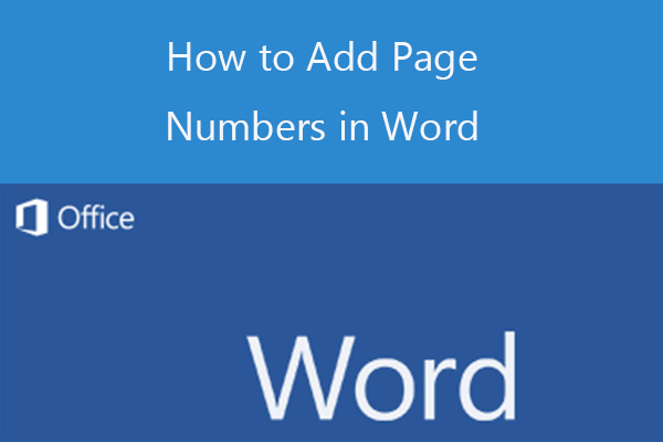 how to number pages in Word