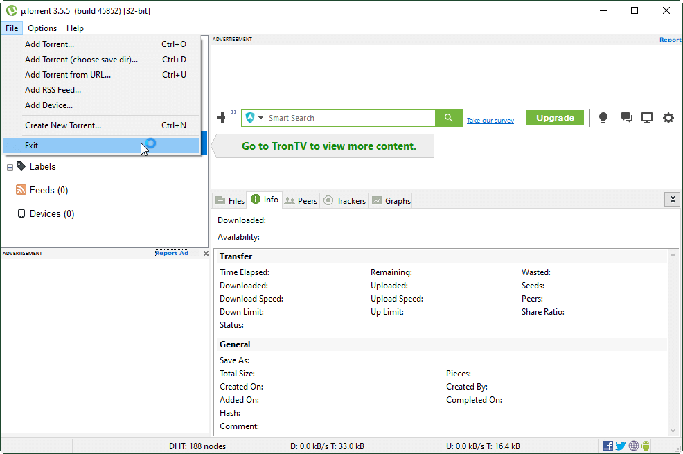 Completely Shut down uTorrent