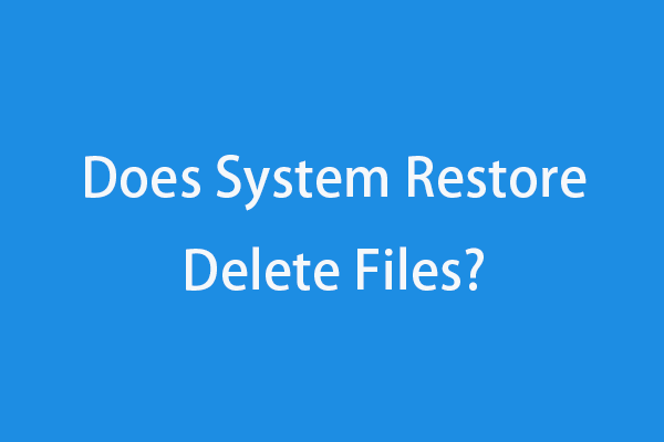 удаляет ли восстановление системы новые файлы