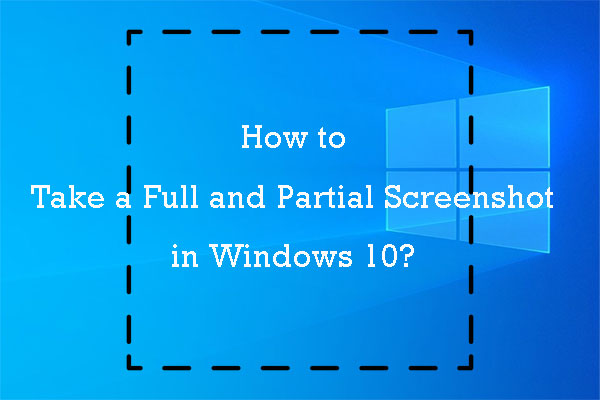 partial screenshot in Windows 10