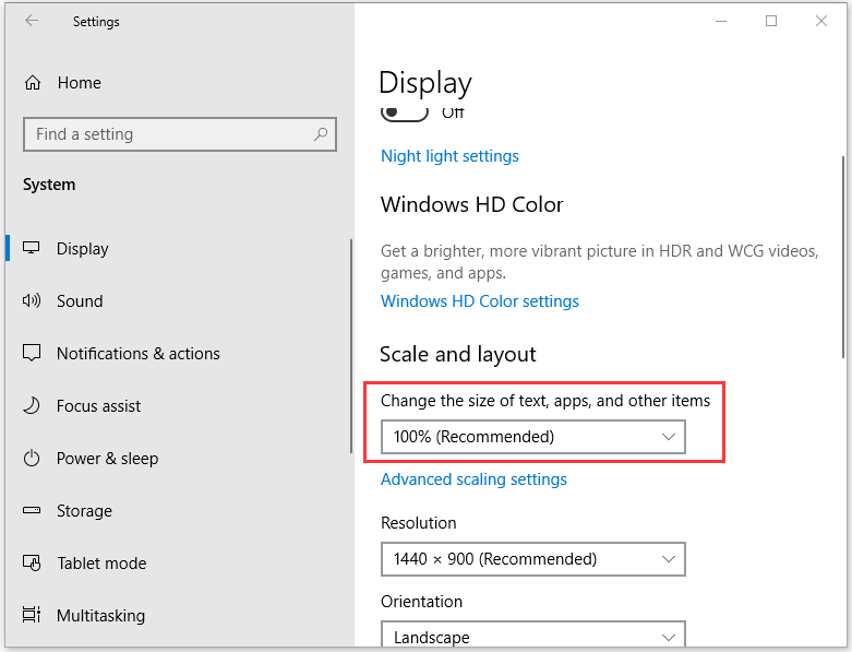 change desktop icon size to smaller