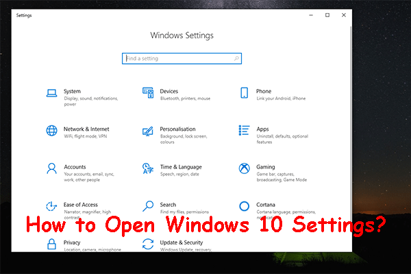 Windows 10 Settings