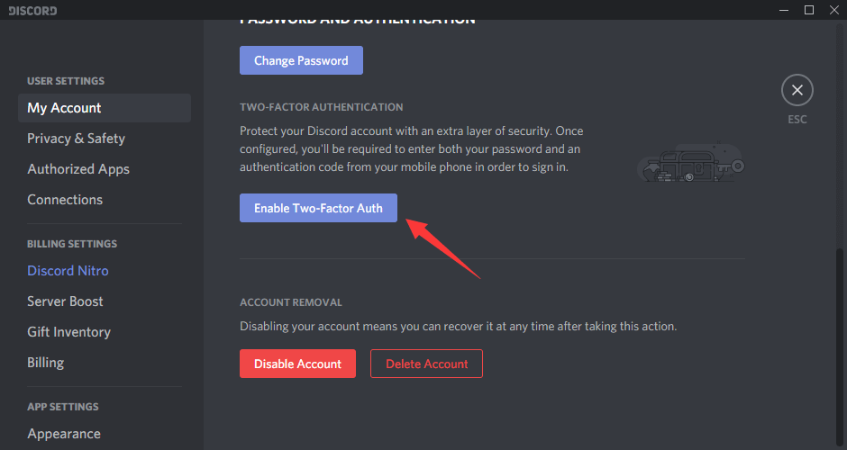 Discord Two-Factor Auth