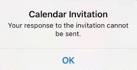 calendar invitation error