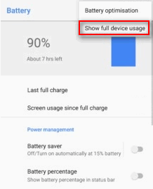 Show full device usage