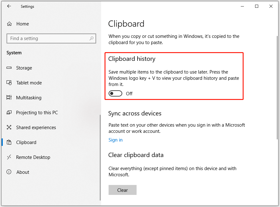 how to access clipboard on windows 10