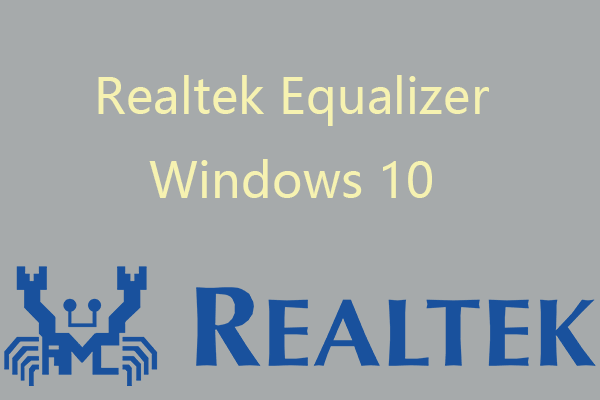 Realtek Equalizer 10 Realtek HD Sound