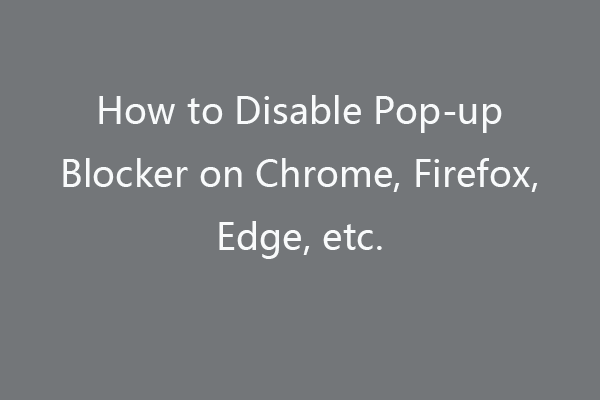 how to disable pop up blocker thumbnail