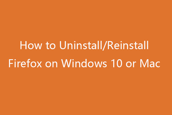 uninstall Firefox