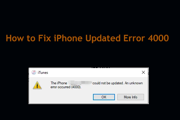 A Full Guide Fix Iphone Could Not Be Updated Error 4000