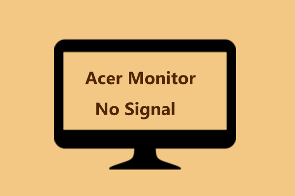 Acer monitor no signal