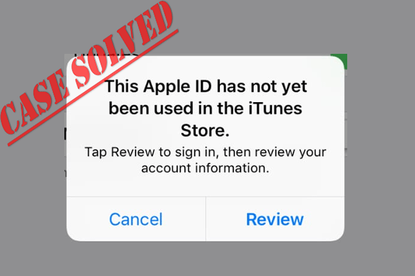 This apple id has not yet been used in the itunes store audiokray com