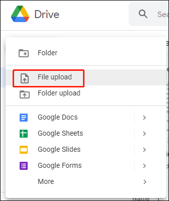 select File upload