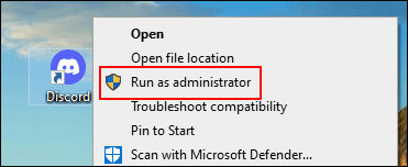 run Discord as administrator