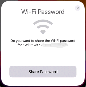 do you want to share your WiFi password