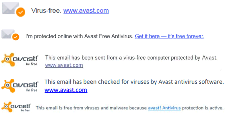 Avast Email Signature