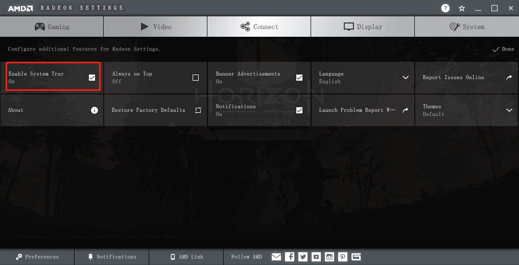 add AMD Radeon Settings icon in the System Tray