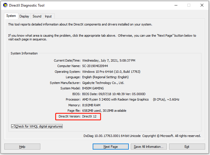 How to check and update the DirectX version installed on your system 