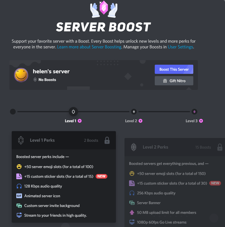 Discord server boost