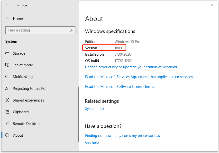 find your Windows version