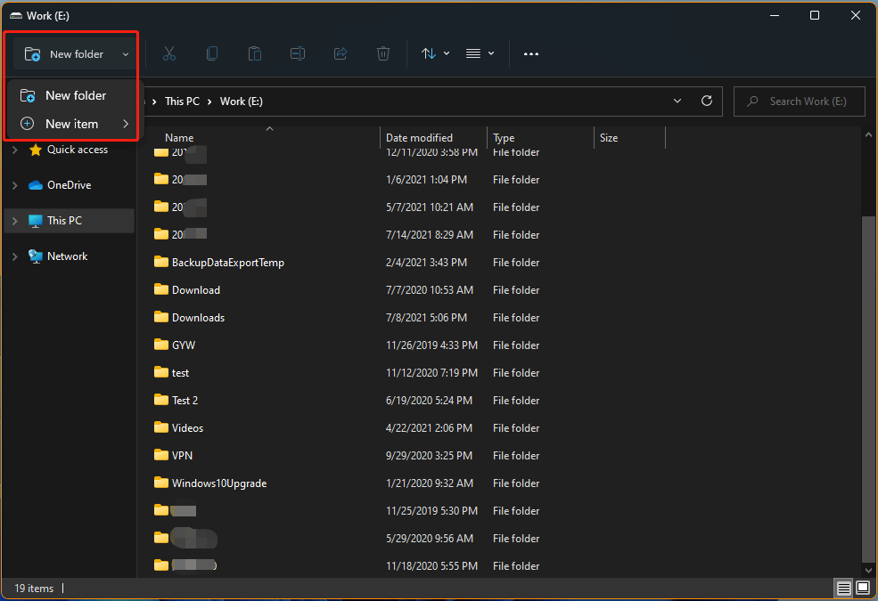 SplitButton in File Explorer in the command bar