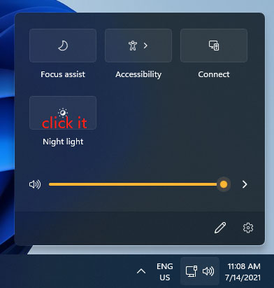 how to use Windows 11 Quick Settings