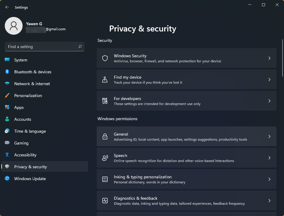 Privacy & security