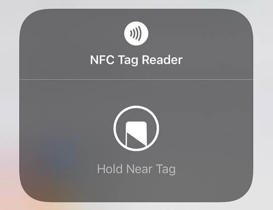 iPhone X NFC tag reader 