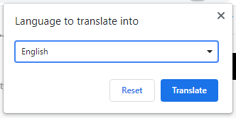 how to translate a page in Google Chrome