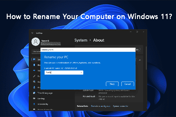 how to rename your computer windows 11