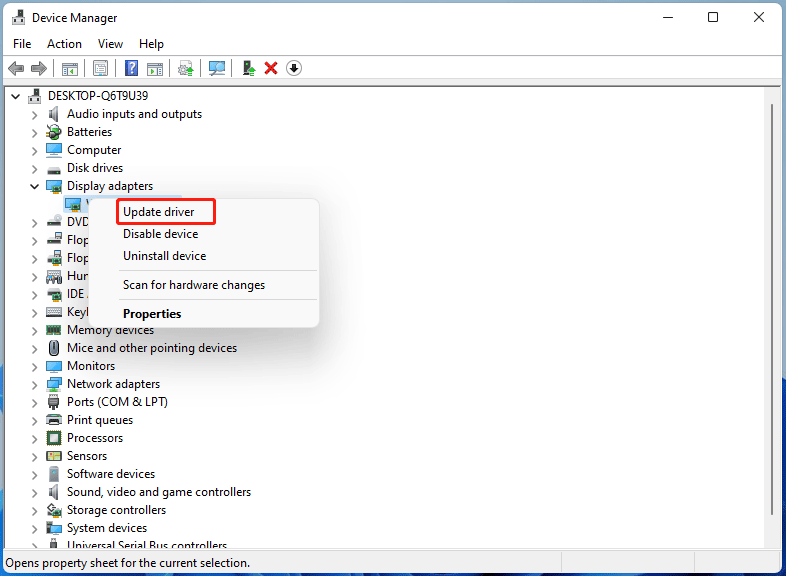 update driver in Windows 11