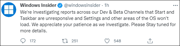 Windows Insider Twitter