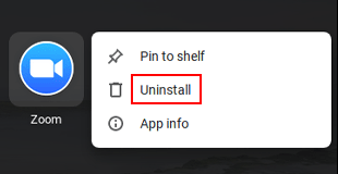 Uninstall app Chromebook