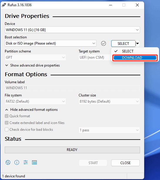 How to download Windows 11 onto a USB flash drive