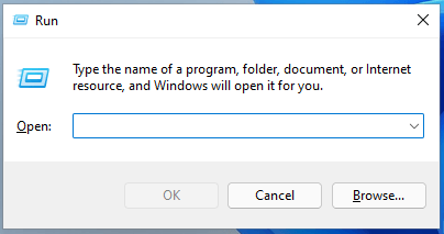 Windows 11 Run command