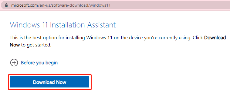 Κατεβάστε την εγκατάσταση βοηθού Windows 11