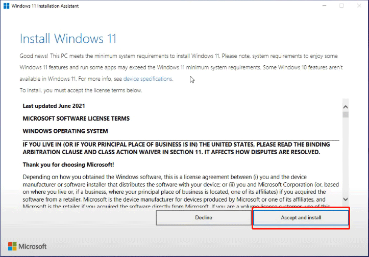 Click Accept and Install